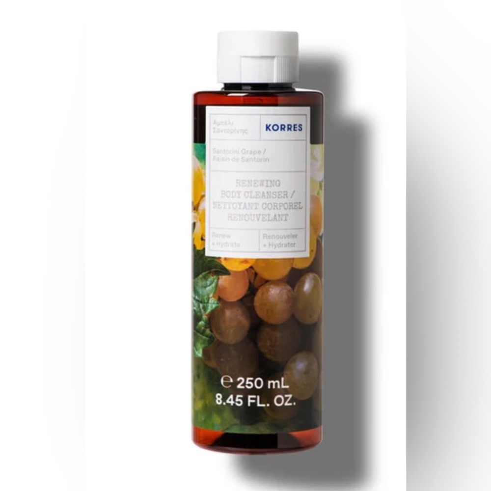 NEW Korres Santorini Grape Renewing & Hydrating Body Cleanser 250 mL Clean